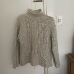 Garnet hill merino cable knit sweater